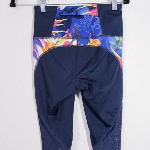 ATHLETA‎ Tropical Precision 7/8 Ankle Tight Legging Birds Of Paradise Mesh XS - Picture 9 of 16